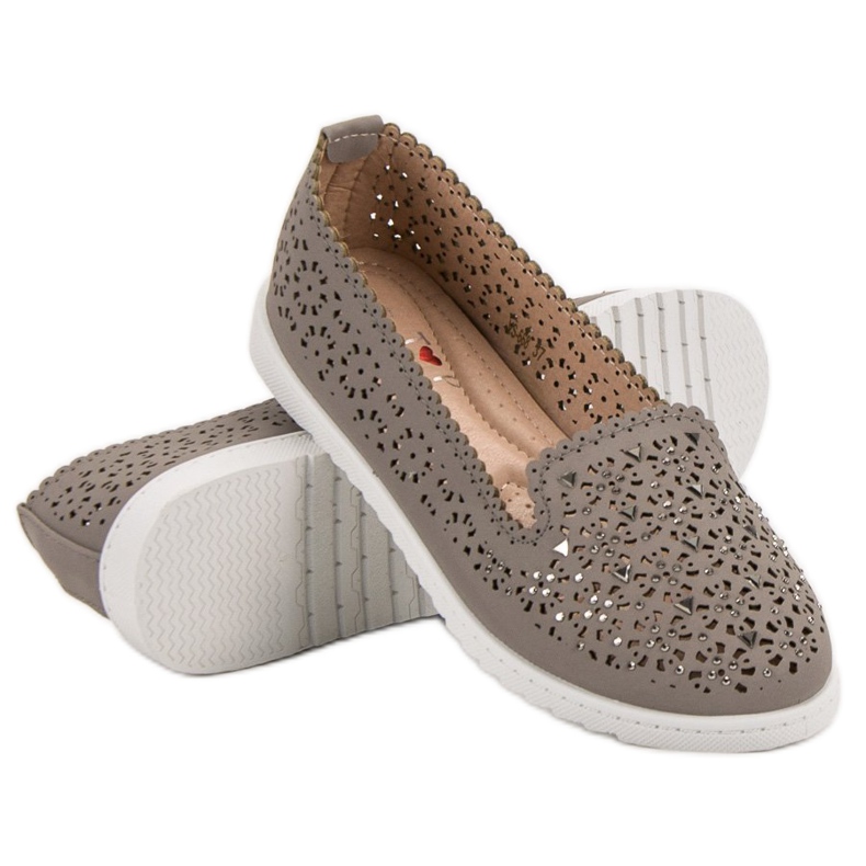 Top Shoes Lordes com cristais cinza 2