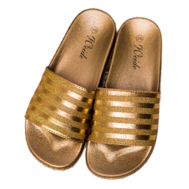 Weide Chinelos com brilho amarelo 1