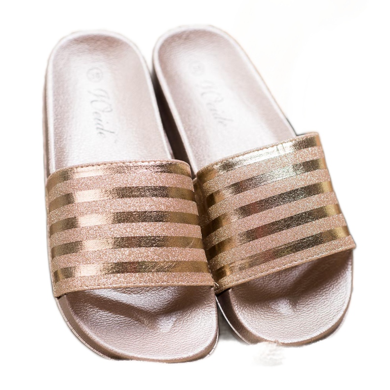 Weide Chinelos com brilho amarelo 1