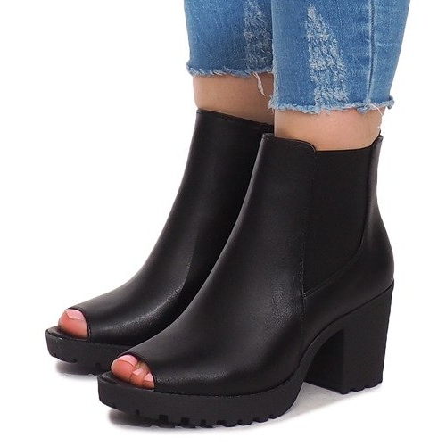 Abra botas em um poste B2890 Preto 1 Abra botas em um poste B2890 Preto 1