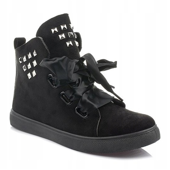 Botas e laços de camurça TL0149-1 Pretas preto 1