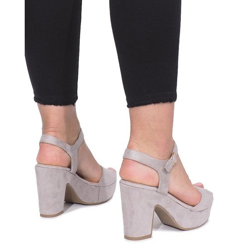 Sandálias cinzentas do posto Boiset cinza 1