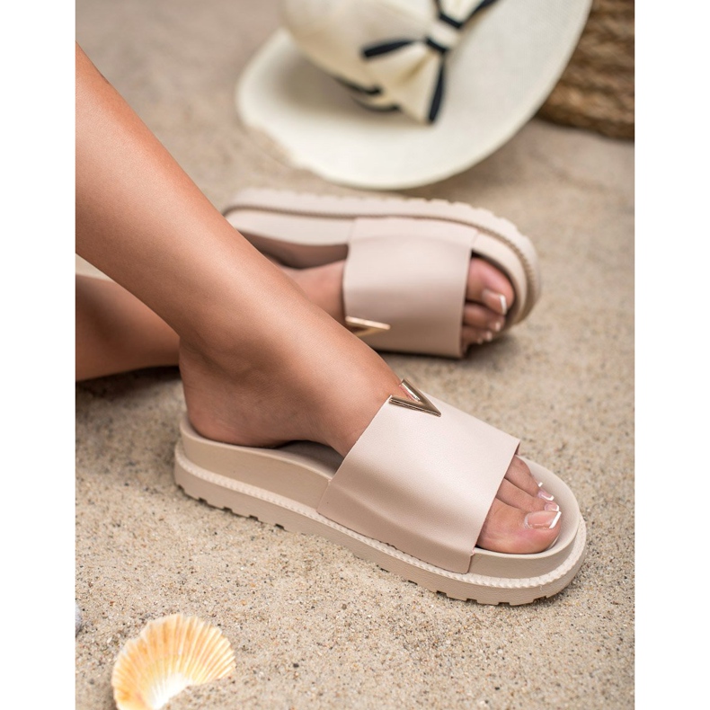 SHELOVET Chinelos na plataforma rosa 1