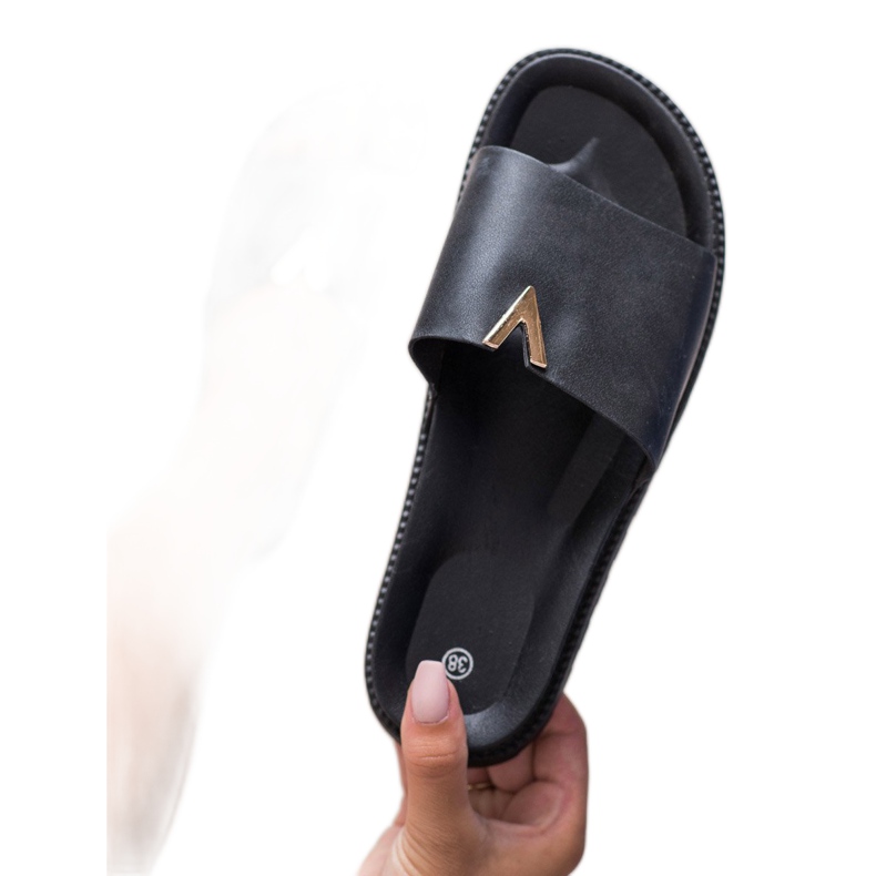 SHELOVET Chinelos na plataforma preto 2