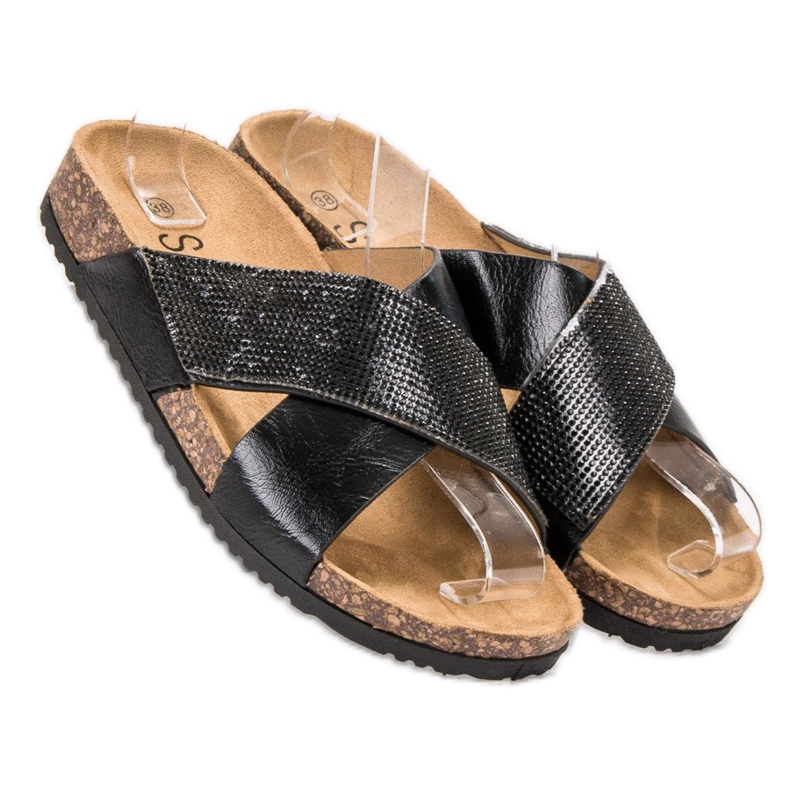 SHELOVET Chinelos Clássicos Pretos 1