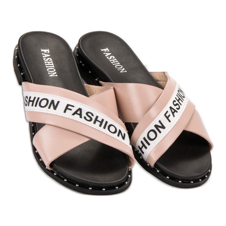 SHELOVET Chinelos cor-de-rosa da moda 1