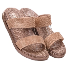 EXQUILY Chinelos de borracha elegantes rosa 1