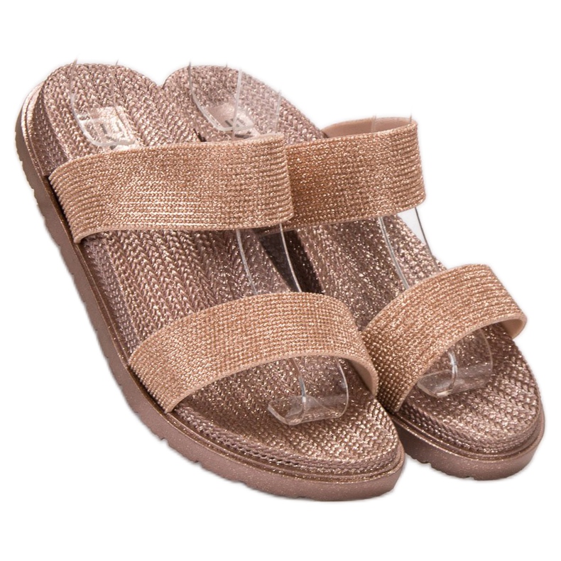 EXQUILY Chinelos de borracha elegantes rosa 1