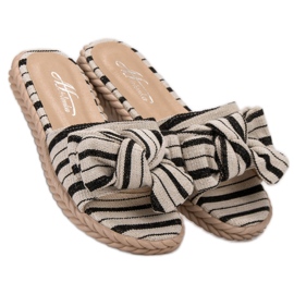 SHELOVET Chinelos com laço branco 2