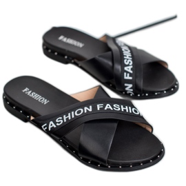 SHELOVET Chinelos de moda pretos 1