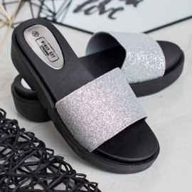 SHELOVET Chinelos de borracha cinza 1