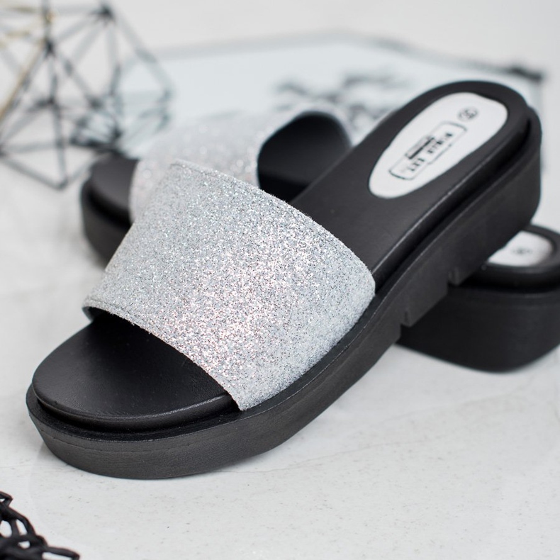 SHELOVET Chinelos de borracha cinza 2