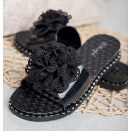 Kayla Chinelos de borracha preta preto 2