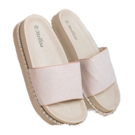 Melisa Sandálias de cunha marrom 2