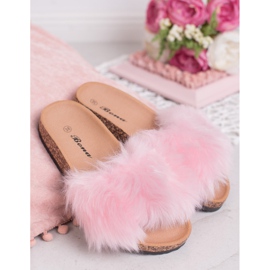 Bona Chinelos com pele rosa 1 Bona Chinelos com pele rosa 1
