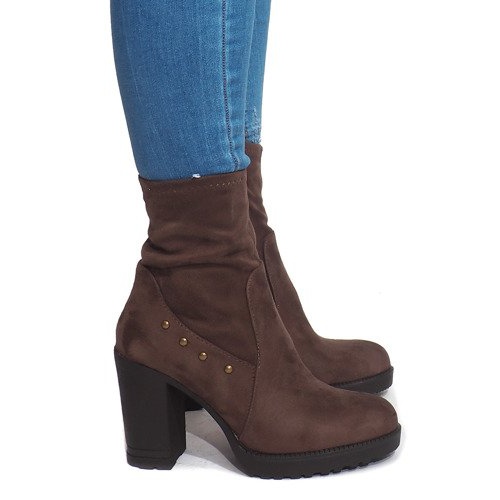 Botas de camurça BG-59 taupe marrom multicolorido 1