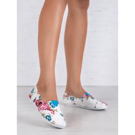 SHELOVET Slipony In Flowers branco 1