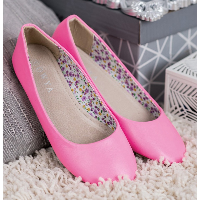 SHELOVET Bailarinas casuais rosa 2
