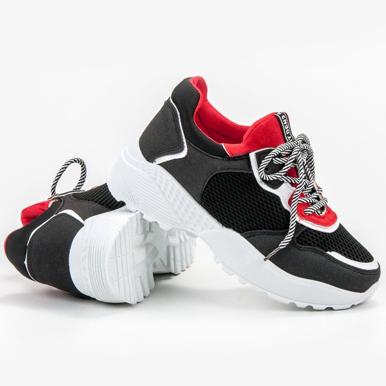 SHELOVET Tênis pretos elegantes multicolorido 1