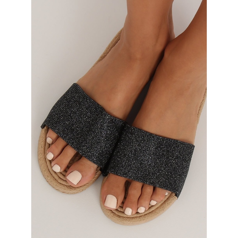 Chinelos femininos negros JFF-V182 Preto 2