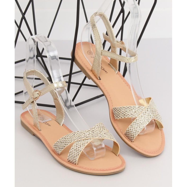 Sandálias femininas e ouro WL282 ouro dourado 1