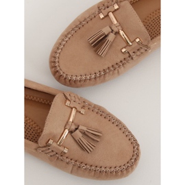 Mocassins bege feminino L7183 Khaki 1
