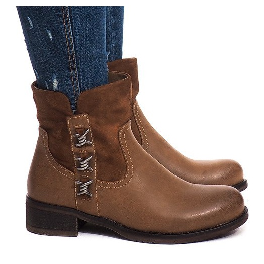 Botas quentes 4417 Camel castanho 1