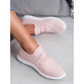 Calçado Têxtil em Pó rosa 1