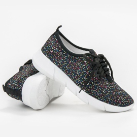 Bona Sapatos esportivos com bolinhas preto 1