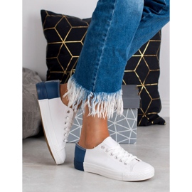 SHELOVET Tênis Com Couro Eco branco 1