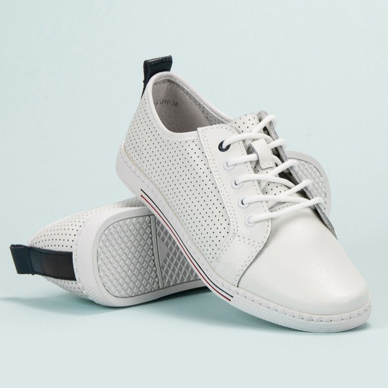 Filippo Sapatinhos de couro branco 1