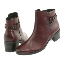 Botas femininas Caprice 25433 bordô vermelho 4