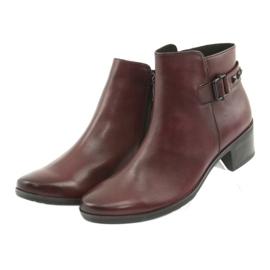 Botas femininas Caprice 25433 bordô vermelho 3