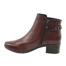 Botas femininas Caprice 25433 bordô vermelho 2