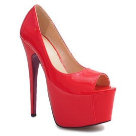 Pinos altos lacados na plataforma vermelha D913 vermelho 1