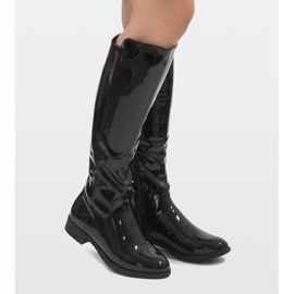 Botas pretas laqueadas W-92 preto 1