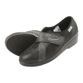 Sapatos femininos Befado pu 032D002 preto cinza 4