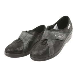 Sapatos femininos Befado pu 032D002 preto cinza 3