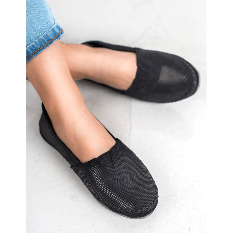 Filippo Sapatilhas de couro preto 1