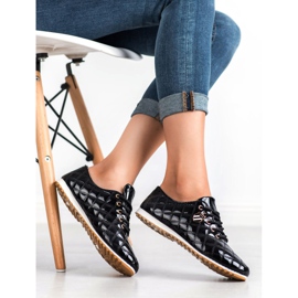 Camo Brogues lacados preto 2