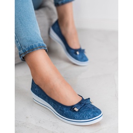 SHELOVET Wedge Ballerina azul 1