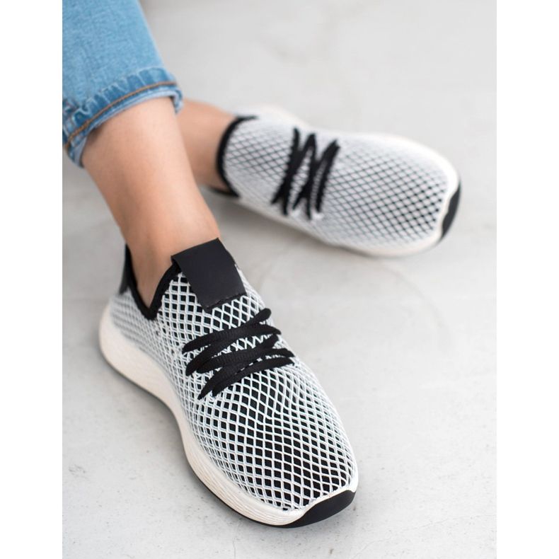 SHELOVET Sapatos Deslizantes da Moda branco preto 2