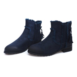 Botas Quentes Botas Jodhpur Fur W156 Navy azul marinho 1