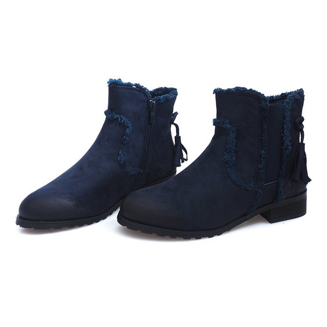 Botas Quentes Botas Jodhpur Fur W156 Navy azul marinho 1