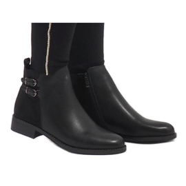 Ideal Shoes Botas pretas elegantes C-7200 preto 2