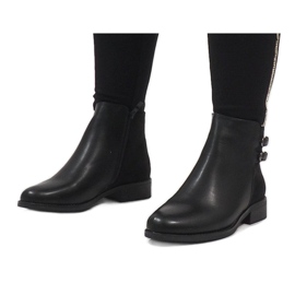 Ideal Shoes Botas pretas elegantes C-7200 preto 1