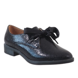 Sapatos pretos com cordões L7100 1 Sapatos pretos com cordões L7100 1