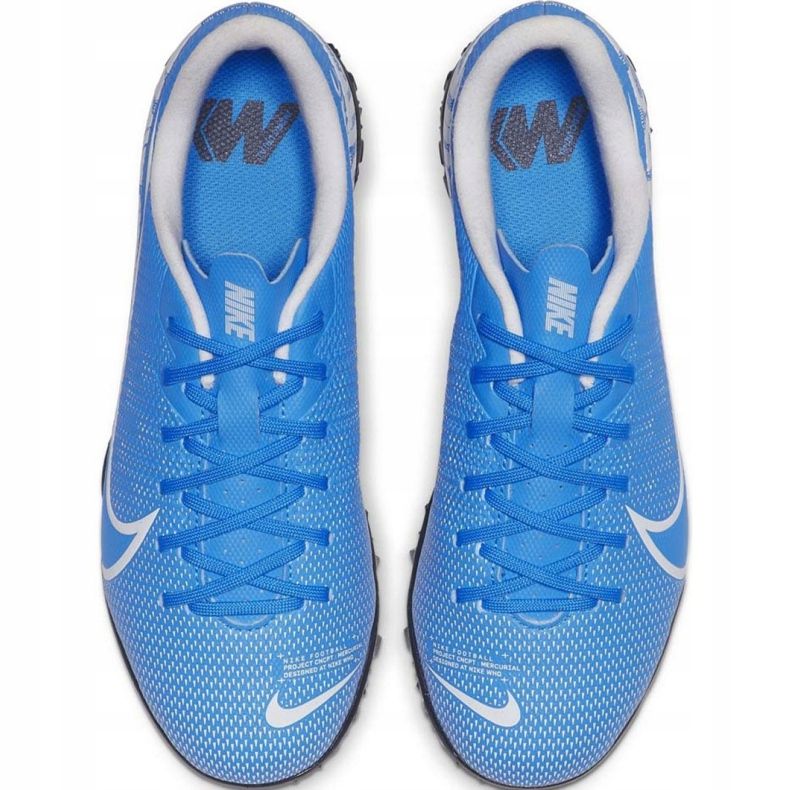Chuteiras Nike Mercurial Vapor 13 Academy Tf Jr AT8145 414 azul 1 Chuteiras Nike Mercurial Vapor 13 Academy Tf Jr AT8145 414 azul 1