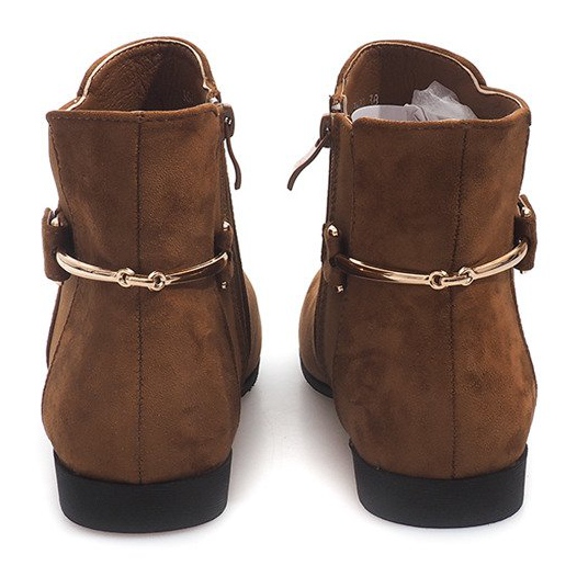 Botas de camurça com elástico 3670 Camel marrom 1