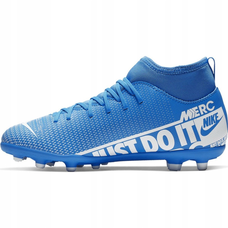 Chuteiras Nike Mercurial Superfly 7 Club FG / MG Jr AT8150-414 azul azul 2 Chuteiras Nike Mercurial Superfly 7 Club FG / MG Jr AT8150-414 azul azul 2